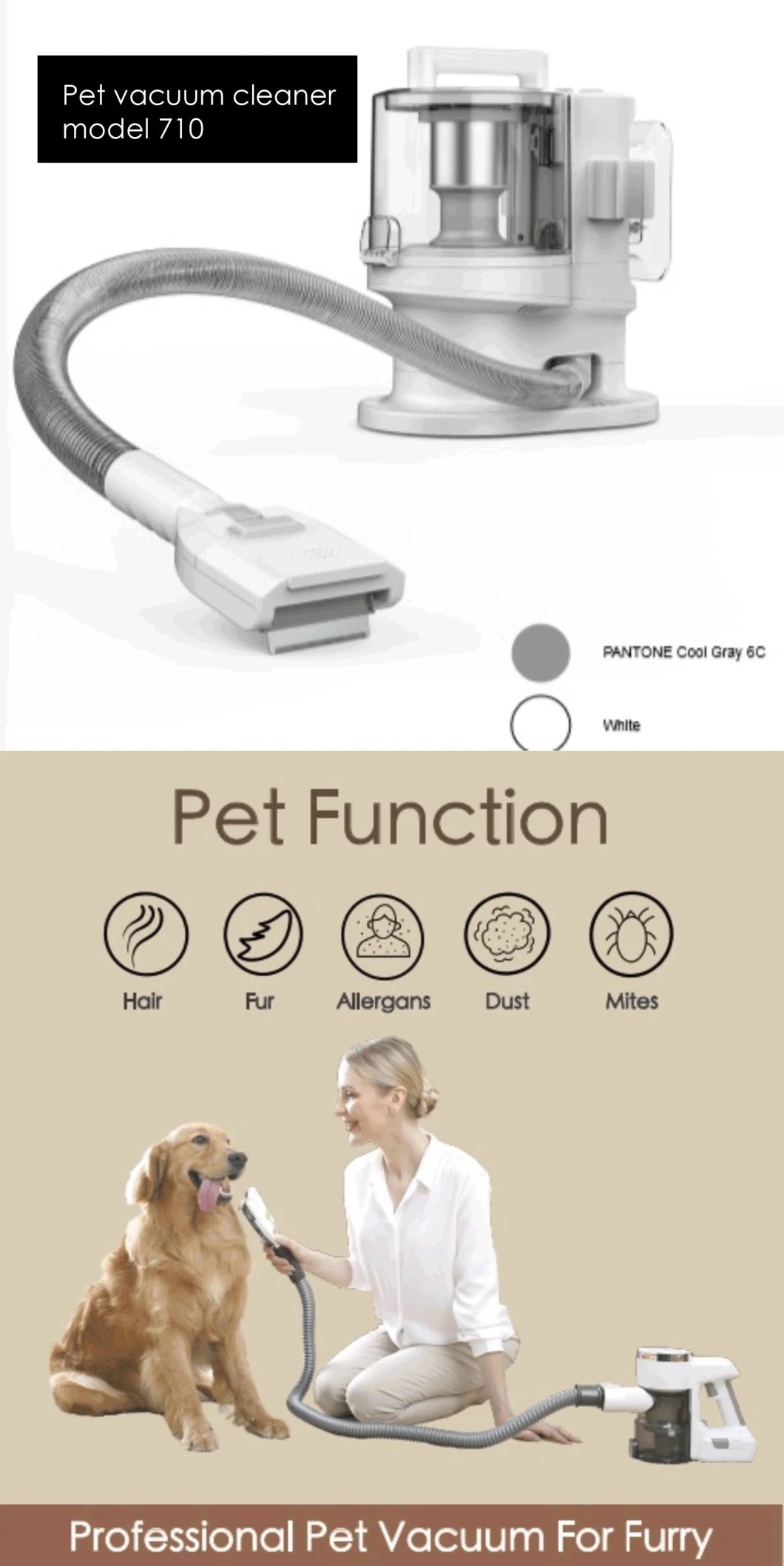 New Designed Pet Cleaning & Grooming Products Vacuum Hair Remover Pet Grooming Tool Deshedder